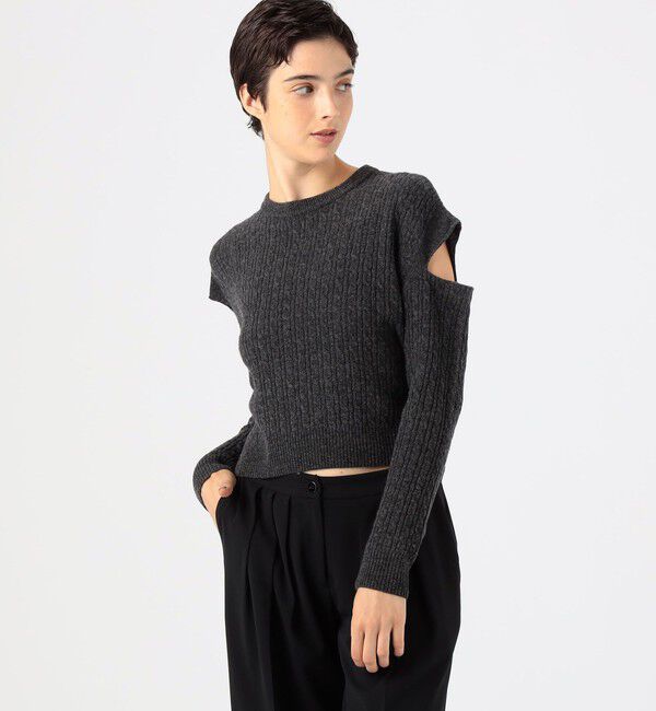 Edition「スリットスリーブケーブルニットプルオーバー」|ニット・セーター|