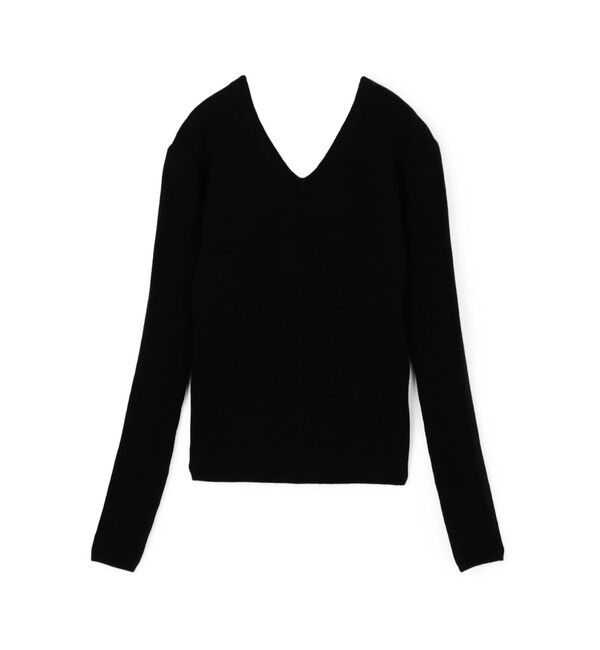 Edition「ストレッチラムVネックプルオーバー」|ニット・セーター|19 ブラック