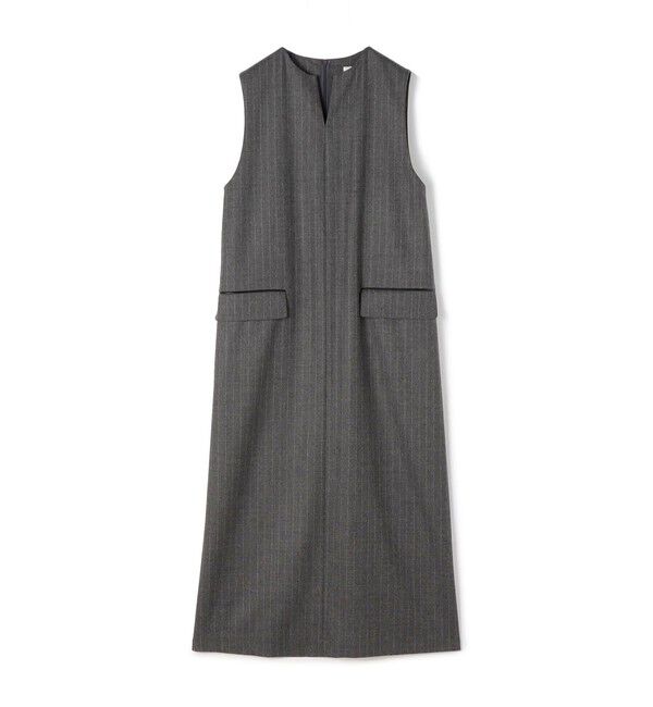 GALERIE VIE「ライトフラノストレッチクルーネックワンピース」|ワンピース|14 グレー系