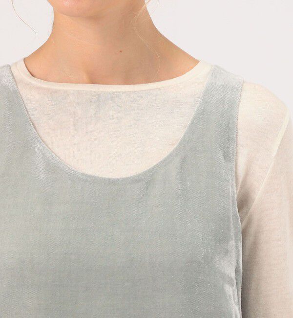 BACCA「レーヨンキュプラ ベルベット タンクブラウス」|タンクトップ|
