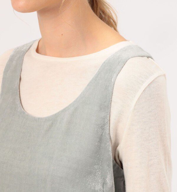BACCA「レーヨンキュプラ ベルベット タンクブラウス」|タンクトップ|