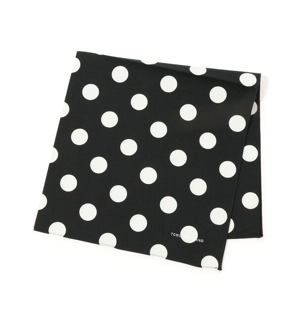 TOMORROWLAND GOODS「TOMORROWLAND コットン ドットハンカチ」|ハンカチ|19 ブラック