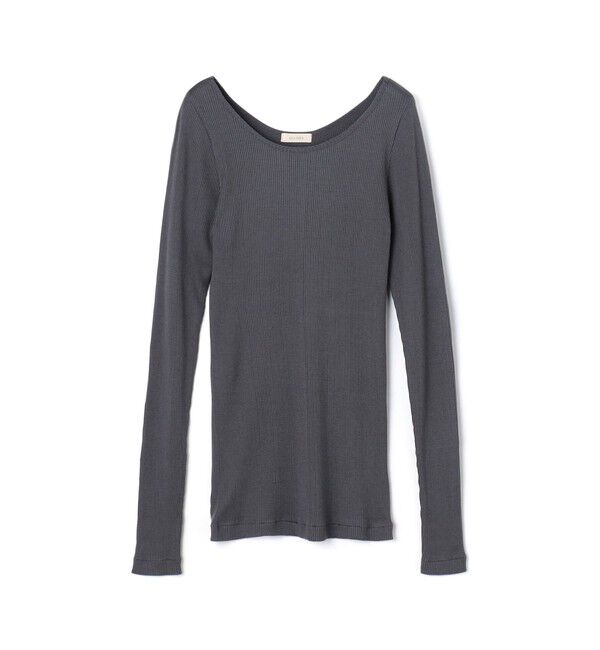 DES PRES「シルクコットンリブ ラウンドネックプルオーバー」|Tシャツ・カットソー|17 チャコールグレー