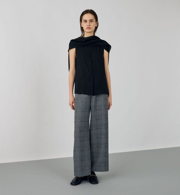 DES PRES「グレンチェックグリッタープリント リラックスパンツ」|その他|