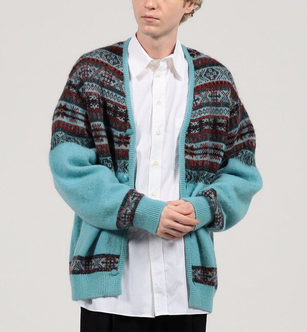 TOMORROWLAND MENS「TOOMRROWLAND tricot ナイロンモヘヤウール フェアアイルジャガード カーディガン」|カーディガン|