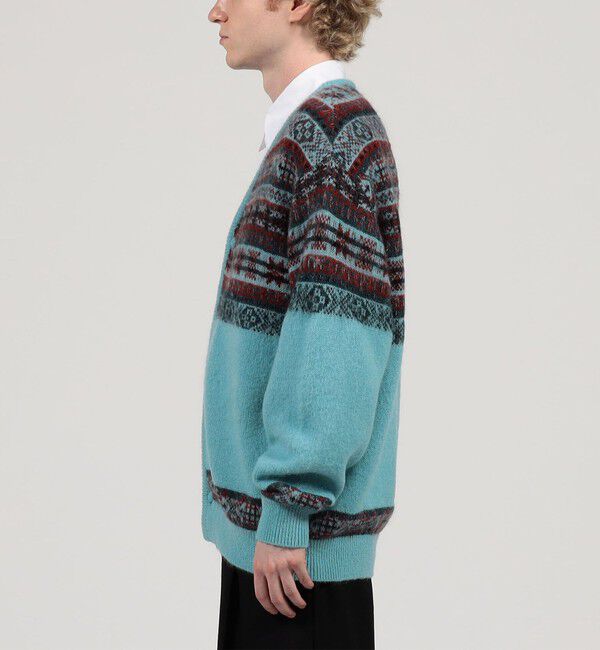 TOMORROWLAND MENS「TOOMRROWLAND tricot ナイロンモヘヤウール フェアアイルジャガード カーディガン」|カーディガン|