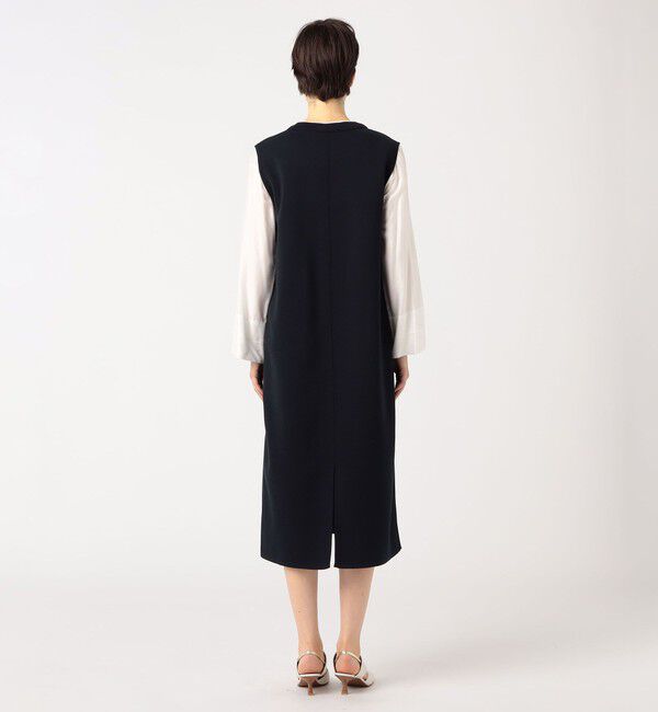 Ballsey「ニットコンビダブルクロス パッチポケットワンピース」|ワンピース|