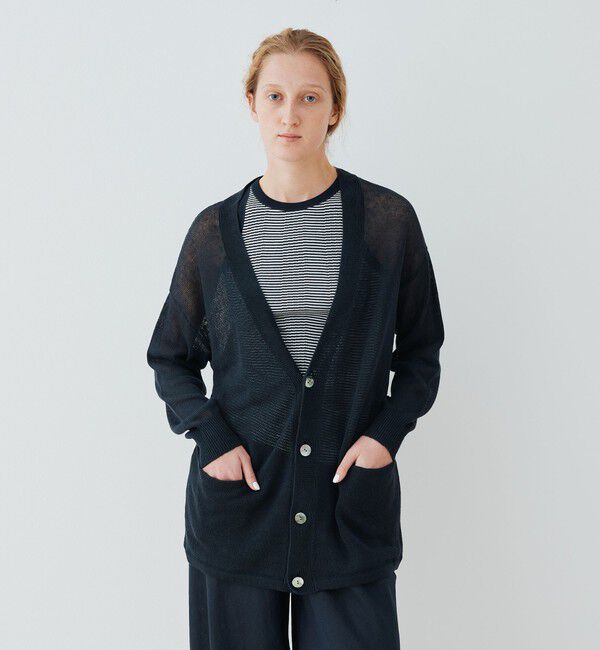GALERIE VIE「リネンコード Ｖネックカーディガン」|カーディガン|