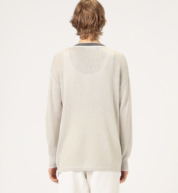 GALERIE VIE「リネンコットンスパンコール Vネックカーディガン」|カーディガン|