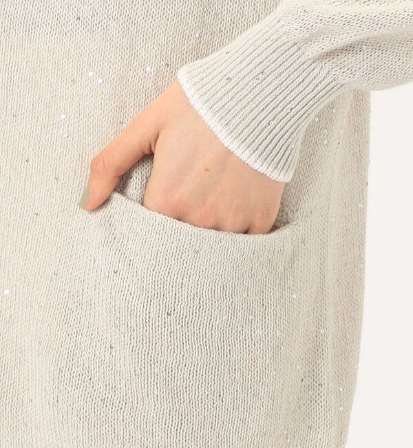 GALERIE VIE「リネンコットンスパンコール Vネックカーディガン」|カーディガン|