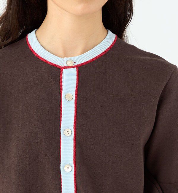 MACPHEE「ドライコットン ハーフスリーブカーディガン」|カーディガン|