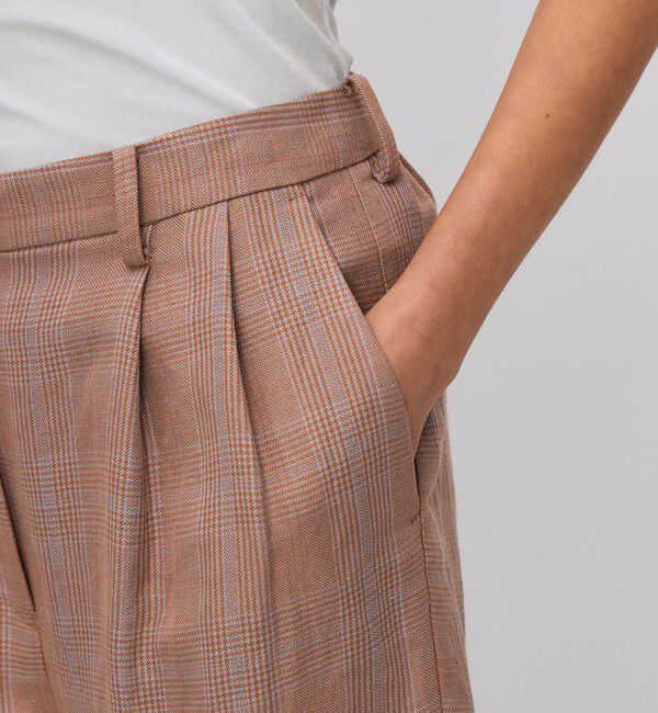 BACCA「レーヨンリネン グレンチェックハーフパンツ」|その他|