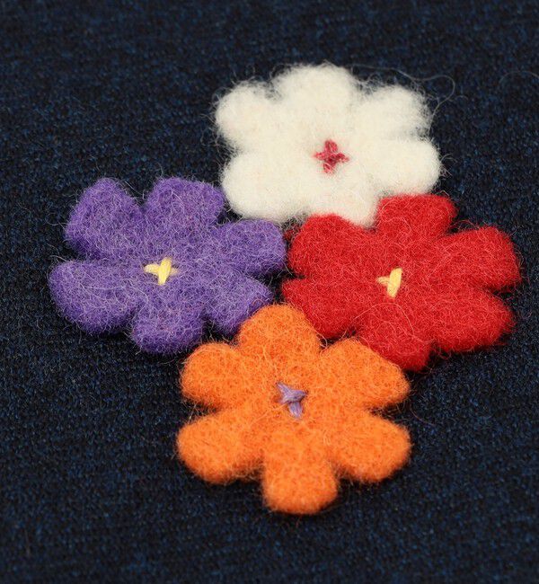 TOMORROWLAND GOODS「BODE DANTHUS APPLIQUE フラワーモチーフマフラー」|マフラー|