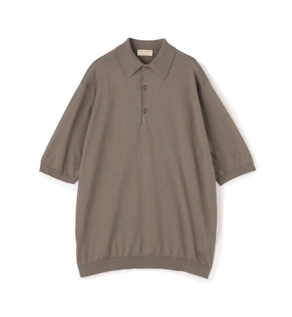 TOMORROWLAND MENS「【別注】JOHN SMEDLEY コットン ポロカラーニット」|ニット・セーター|45 ベージュ