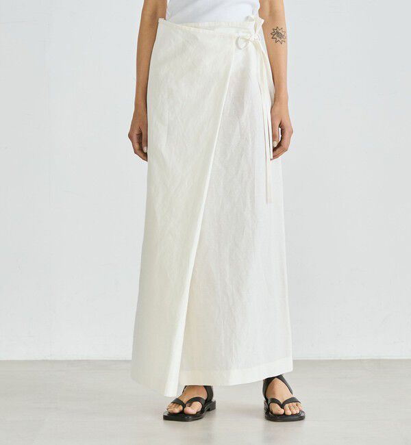 Edition「リネングログラン ラップスカート」|スカート|