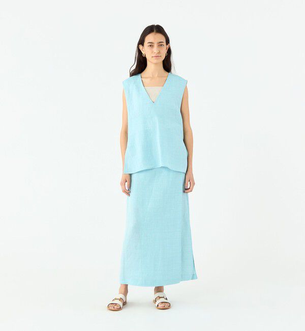 MACPHEE「ラミー Vネックトップス」|シャツ・ブラウス|