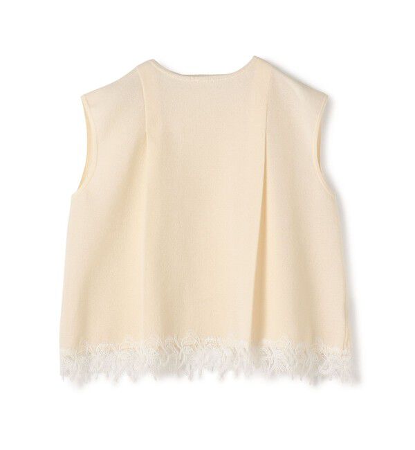 Ballsey「レーステープコンビ タックプルオーバー」|ニット・セーター|13 アイボリー