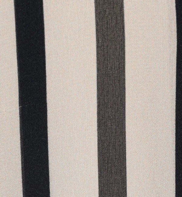 GALERIE VIE「ストライプシルクストレッチ スタンドネックボックスシャツ」|シャツ・ブラウス|