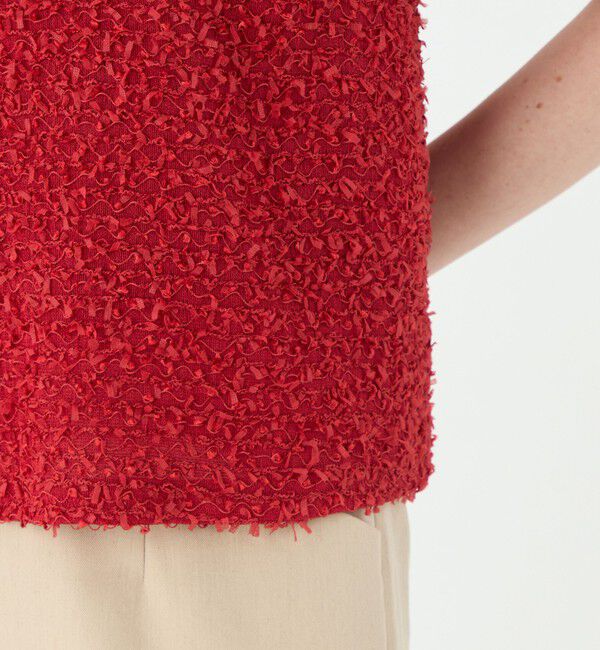 Ballsey「ファンシーヤーンツイード ショートTブラウス」|シャツ・ブラウス|