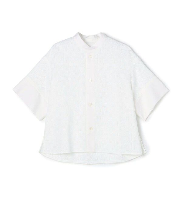 CABaN「コットンスクエアレース ハーフスリーブシャツ」|シャツ・ブラウス|11 ホワイト