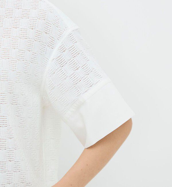 CABaN「コットンスクエアレース ハーフスリーブシャツ」|シャツ・ブラウス|