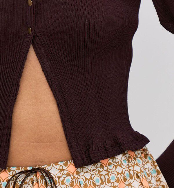 BACCA「プリーツコットン ショートカーディガン」|カーディガン|