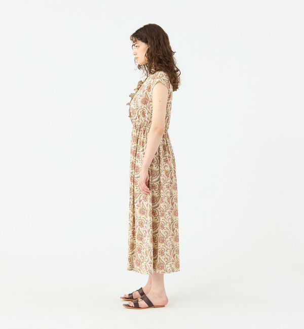 SOULEIADO「レーヨンプリント アシンメトリーフリルワンピース」|ワンピース|