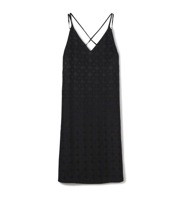 SOULEIADO「ポリエステルレーヨンプリント キャミソールワンピース」|ワンピース|19 ブラック