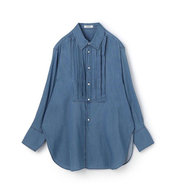 MACPHEE「ライトデニム チュニックシャツ」|シャツ・ブラウス|63 ライトブルー