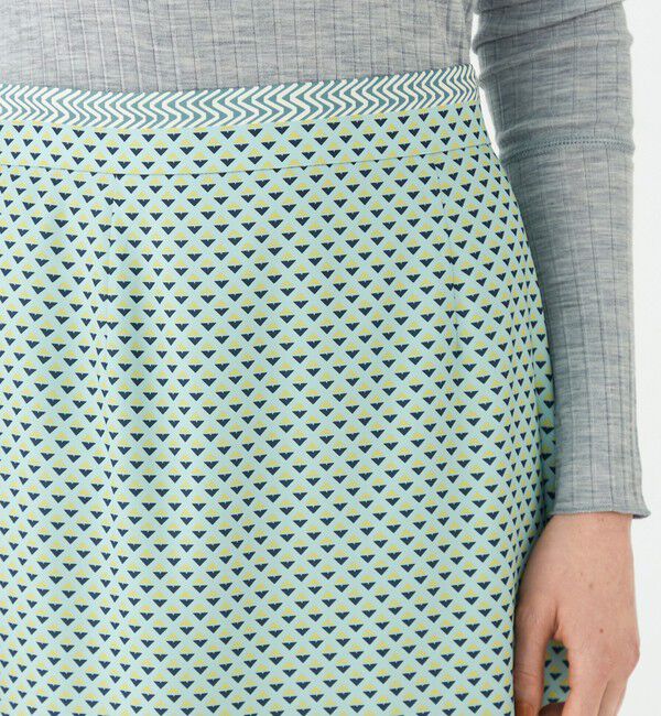 SOULEIADO「パネルプリント ナロースカート」|タイト|