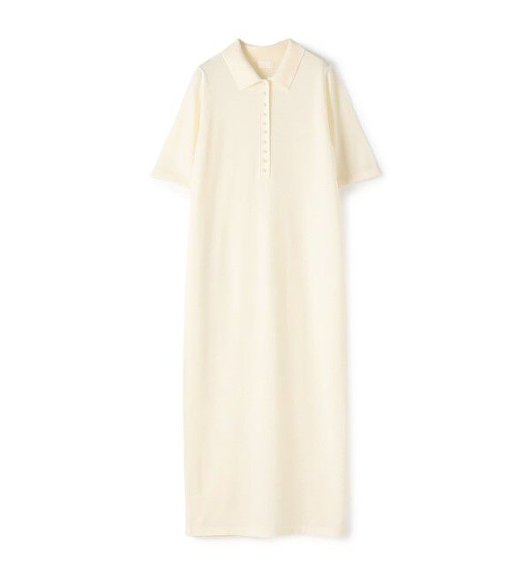 Ballsey「ウールポリエステルパールコンビ ポロロングワンピース」|ワンピース|11 ホワイト