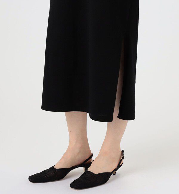 Ballsey「ウールポリエステルパールコンビ ポロロングワンピース」|ワンピース|