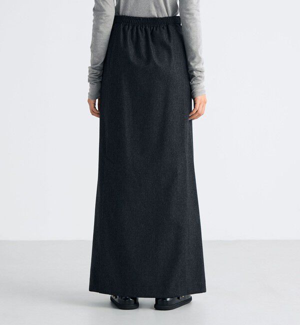 Edition「ウールメルトンポプリン Iラインスカート」|スカート|