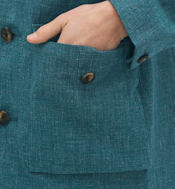 CABaN「コットンリネンスラブ 4ポケットカバーオールジャケット」|テーラードジャケット|