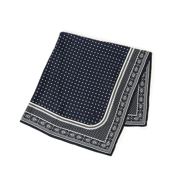 TOMORROWLAND GOODS「TOMORROWLAND シルクバンダナ柄スカーフ」|バンダナ・スカーフ|68 ネイビー系