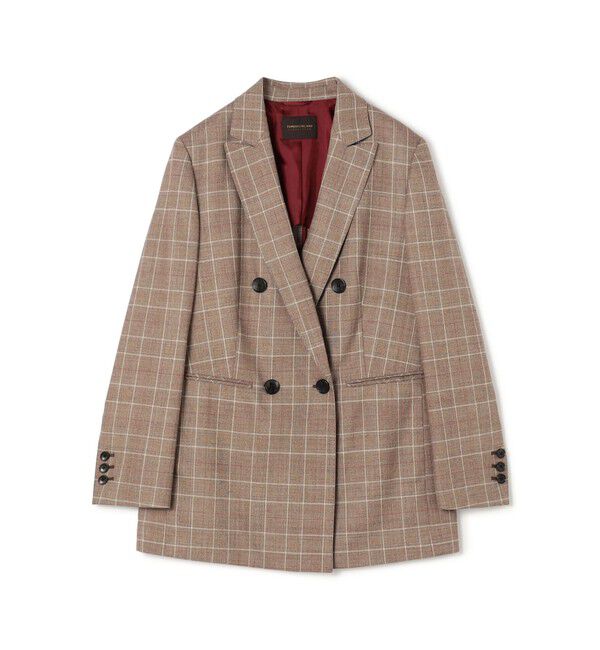 TOMORROWLAND collection「バーガンディウィンドウ ダブルブレストジャケット」|テーラードジャケット|46 ブラウン系