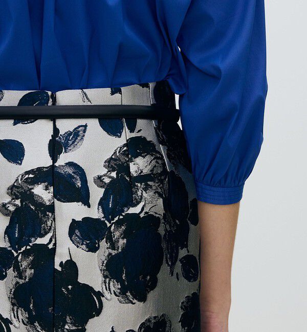 TOMORROWLAND collection「【WEB先行予約】フラワージャカード サイドベントIラインスカート」|タイト|