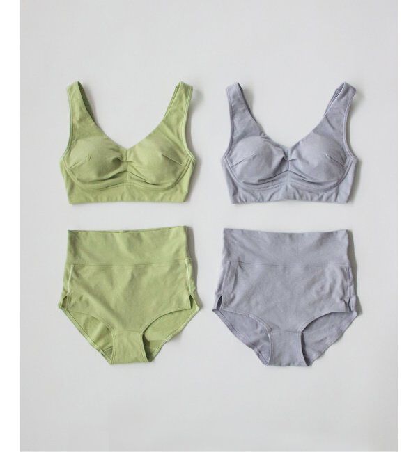 EMILYWEEK「【NEUTRAL】オーガニックコットン混カバレッジブラ（グリーン、パープル）」|インナー|