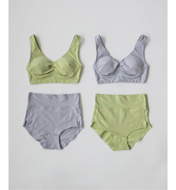 EMILYWEEK「【NEUTRAL】オーガニックコットン混カバレッジブラ（グリーン、パープル）」|インナー|