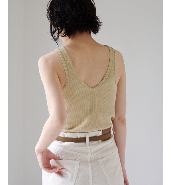 EMILYWEEK「EMILY WEEK&times;FRAMeWORK メランジブークレリブタンク」|インナー|