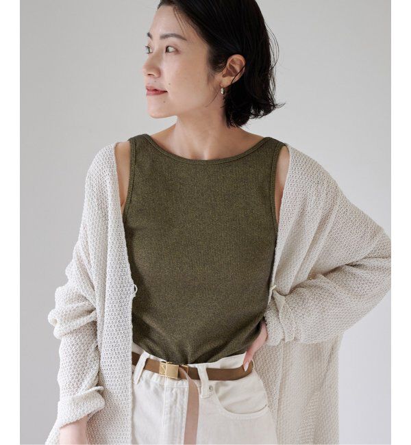 EMILYWEEK「EMILY WEEK&times;FRAMeWORK メランジブークレリブタンク」|インナー|