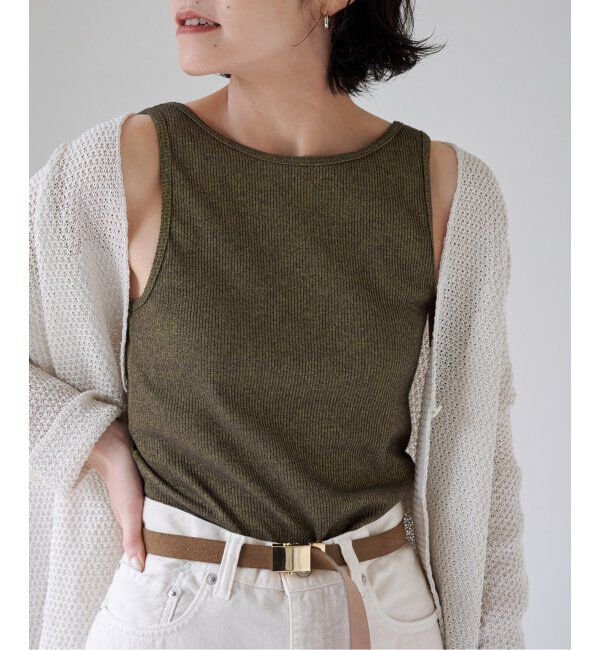 EMILYWEEK「EMILY WEEK&times;FRAMeWORK メランジブークレリブタンク」|インナー|