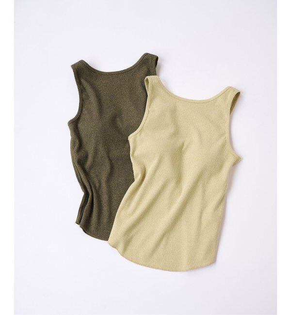 EMILYWEEK「EMILY WEEK&times;FRAMeWORK メランジブークレリブタンク」|インナー|