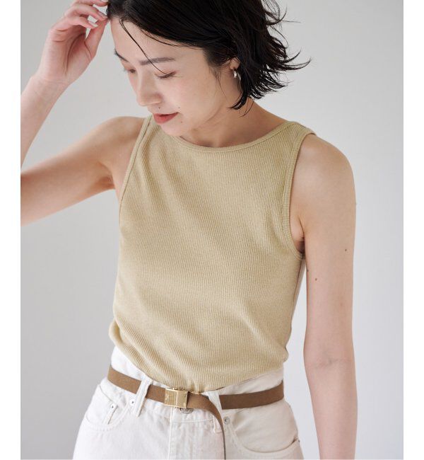 EMILYWEEK「EMILY WEEK&times;FRAMeWORK メランジブークレリブタンク」|インナー|