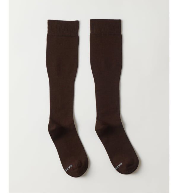 EMILYWEEK「【UNQUITTE/アンキュイット】solitude socks（段階着圧ソックス）」|ソックス|ブラウン