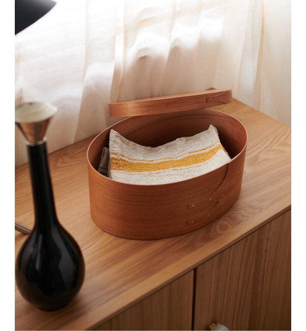 journal standard Furniture「SHAKER OVAL BOX M　シェーカーボックス」|ステーショナリー|ブラウン