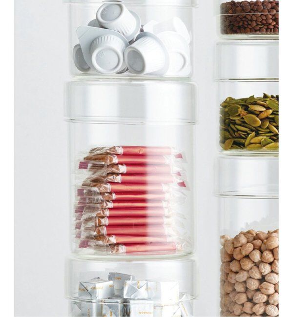 journal standard Furniture「【KINTO/キントー】SCHALE GLASS L 100x130　ガラス蓋キャニスター　ガラス」|食器・キッチングッズ|その他カラー K