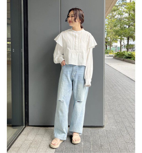 JOINT WORKS「【COMMRE/コムル】ヴィンテージライク クロップドブラウス」|シャツ・ブラウス|