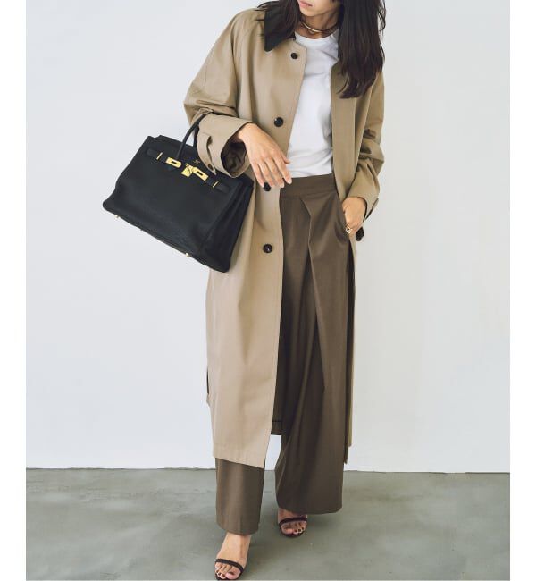 Plage「R&rsquo;IAM レザーカラーTRENCH コート」|トレンチコート|ベージュ