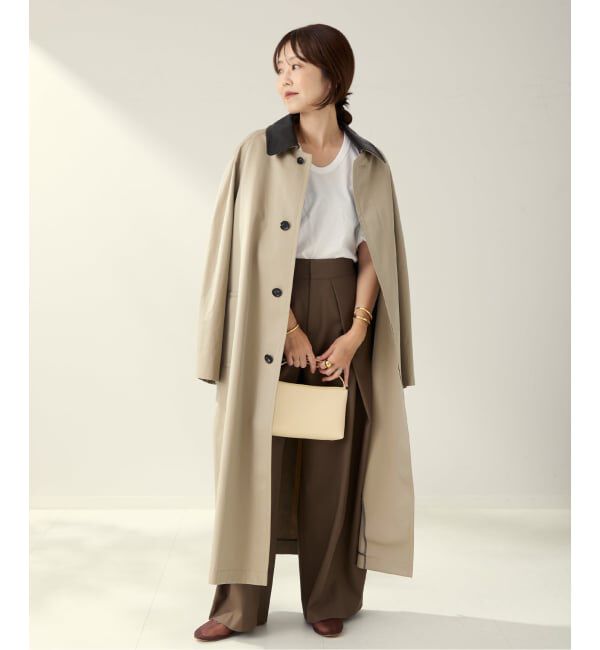 Plage「R&rsquo;IAM レザーカラーTRENCH コート」|トレンチコート|